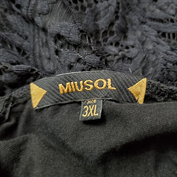 Miusol black with lace overlay dress 3x - Picture 4 of 9